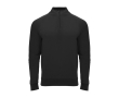 Sporttrui met halve rits van polyester 200 g/m2 Roly kleur zwart
