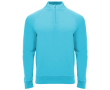 Sportief sweatshirt van polyester met halve rits 200 g/m² Roly kleur turquoise