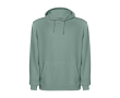 Unisex hoodie met gewassen look 250 g/m² Roly Kenia kleur donkergroen