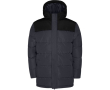 Unisex tweekleurige jas van polyester met capuchon, Roly kleur zwart