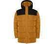 Unisex tweekleurige jas van polyester met capuchon, Roly kleur bruin