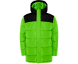 Unisex tweekleurige jas van polyester met capuchon, Roly kleur limoen groen