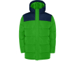 Unisex tweekleurige jas van polyester met capuchon, Roly kleur bosgroen
