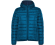 Gevoerde jas van polyester met capuchon voor dames 290 g/m² Roly kleur donkerblauw