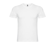 Katoenen T-shirt met korte mouwen en V-hals voor mannen 155 g/m2 Roly kleur wit