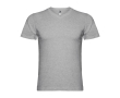 Katoenen T-shirt met korte mouwen en V-hals voor mannen 155 g/m2 Roly kleur lichtgrijs gemarmerd
