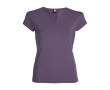 T-shirt van katoen voor dames met V-hals 200 g/m2 Roly kleur lila