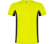 Tweekleurig sportshirt van polyester voor heren, 140 g/m², Roly kleur neon geel