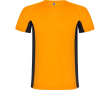 Tweekleurig sportshirt van polyester voor heren, 140 g/m², Roly kleur neon oranje