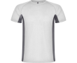 Tweekleurig sportshirt van polyester voor heren, 140 g/m², Roly kleur wit