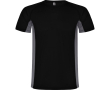 Tweekleurig sportshirt van polyester voor heren, 140 g/m², Roly kleur zwart