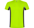 Tweekleurig sportshirt van polyester voor heren, 140 g/m², Roly kleur neon groen