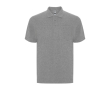Unisex polo van katoen en polyester met zak 190 g/m2 Roly kleur lichtgrijs gemarmerd
