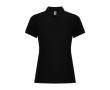 Polo van katoen en polyester in piqué voor vrouwen 190 g/m2 Roly kleur zwart