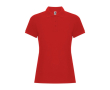 Polo van katoen en polyester in piqué voor vrouwen 190 g/m2 Roly kleur rood