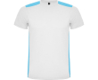 Unisex sportshirt van polyester met korte mouwen, 130 g/m², Roly kleur wit