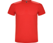 Unisex sportshirt van polyester met korte mouwen, 130 g/m², Roly kleur rood