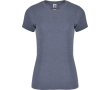 T-shirt van katoen en polyester voor dames, 150 g/m², Roly kleur gemarmerd blauw