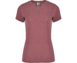 T-shirt van katoen en polyester voor dames, 150 g/m², Roly kleur gemarmerd rood