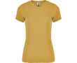 T-shirt van katoen en polyester voor dames, 150 g/m², Roly kleur donkergeel