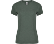 T-shirt van katoen en polyester voor dames, 150 g/m², Roly kleur gemarmerd groen