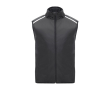 Winddichte en ademende unisex running bodywarmer 70 g/m2 Roly kleur zwart