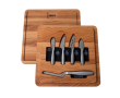 Kaas set met Europees eiken plank Boska 29 x 29 cm kleur bruin