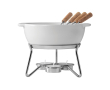 Kaashoutfondue van keramiek met kaarsverhitting 750 ml Boska kleur wit