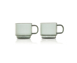 Stapelbare espresso kopjes van geblazen borosilicaatglas 70 ml AdHoc Impact kleur doorzichtig