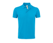 Polo's van polyester en katoen personaliseren 200 g/m2 SOL'S Prime Men kleur cyaan blauw