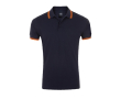 Tweekleurig herenpoloshirt van katoen 200 g/m2 SOL'S Pasadena kleur ultramarijn blauw