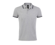 Tweekleurig herenpoloshirt van katoen 200 g/m2 SOL'S Pasadena kleur zwart / grijs