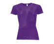 Sport t-shirts voor dames van 140 g/m2 polyester SOL'S Sporty kleur paars