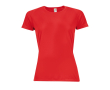 Sport t-shirts voor dames van 140 g/m2 polyester SOL'S Sporty kleur rood