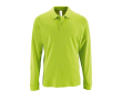 Herenpolo met lange mouwen van 100% katoen 180 g/m2 SOL'S Perfect kleur lichtgroen