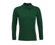 Herenpolo met lange mouwen van 100% katoen 180 g/m2 SOL'S Perfect kleur donkergroen