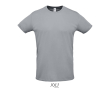Polyester gezeefdrukte sport t-shirt met logo SOL'S Sprint 130 g/m2 kleur grijs