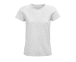 Reclame T-shirt voor dames van 175 g/m2 biologisch katoen SOL'S Pioneer kleur lichtgrijs gemarmerd