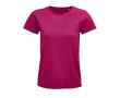 Reclame T-shirt voor dames van 175 g/m2 biologisch katoen SOL'S Pioneer kleur fuchsia