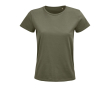 Reclame T-shirt voor dames van 175 g/m2 biologisch katoen SOL'S Pioneer kleur khaki