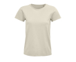 Reclame T-shirt voor dames van 175 g/m2 biologisch katoen SOL'S Pioneer kleur naturel