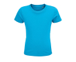 Kinder t-shirt van 100% biologisch katoen 150 g/m2 SOL'S Crusader kleur cyaan blauw