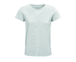 Dames T-shirts van 100% biologisch katoen 150 g/m2 SOL'S Crusader kleur lichtgrijs gemarmerd