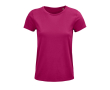 Dames T-shirts van 100% biologisch katoen 150 g/m2 SOL'S Crusader kleur fuchsia