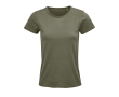 Dames T-shirts van 100% biologisch katoen 150 g/m2 SOL'S Crusader kleur khaki