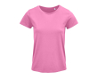 Dames T-shirts van 100% biologisch katoen 150 g/m2 SOL'S Crusader kleur roze