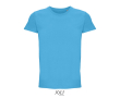 Unisex katoenen T-shirt met ronde hals SOL'S Crusader 150 g/m2 kleur cyaan blauw