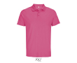 Sportpolo van gerecycled polyester met korte mouwen en 3 knoopjes kleur roze