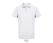 Sportpolo van gerecycled polyester met korte mouwen en 3 knoopjes kleur wit