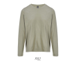 T-shirt met lange mouwen van halfgekamd katoen met ronde hals kleur khaki